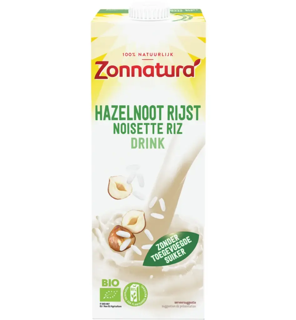 Zonnatura Rijst hazelnoot drink bio (1000 ml)