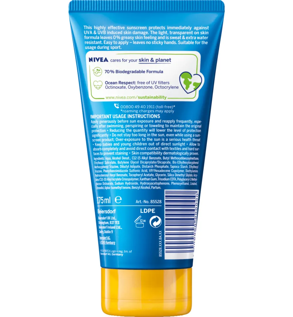 Nivea Sun Protect & Dry Touch Creme Gel Spf30 (175 ml)