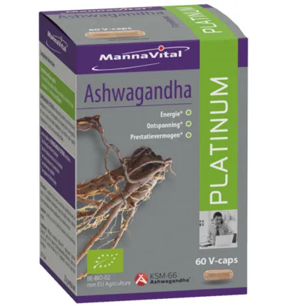Mannavital Ashwagandha Platinum Bio (60 vega capsules)