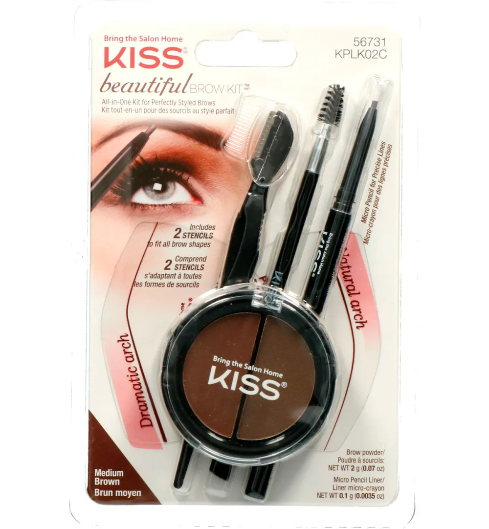 Kiss Beautiful brow kit (1 stuk)
