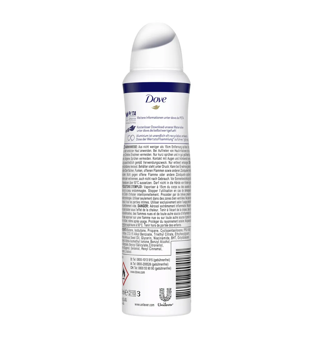Dove Deodorant spray original 0% (150 ml) - image 2
