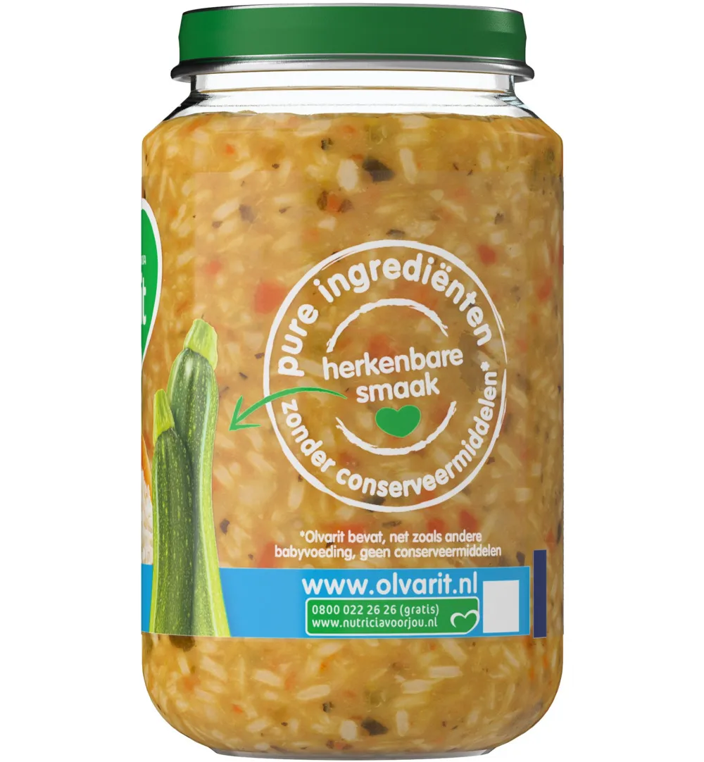 Olvarit Courgette witvis rijst 8M13 (200 gr)