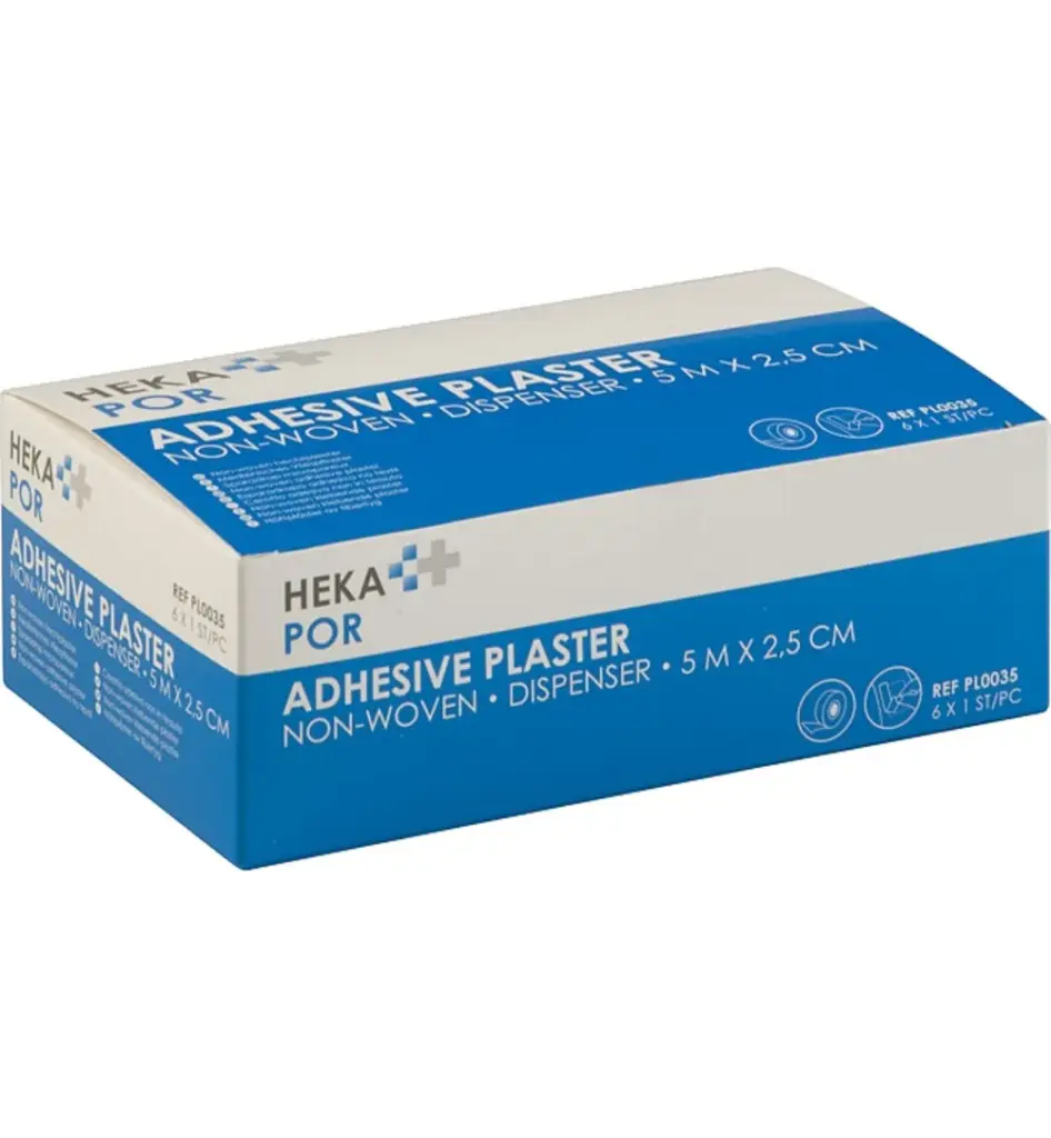 Hekapor Hechtpleister 5m x 2.50 non woven (6 stuks)