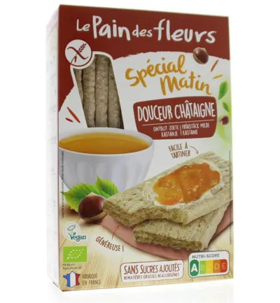 Le Pain Des Fleurs Special Matin Kastanje Crackers Bio (230 gr)