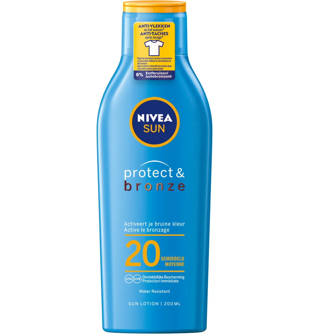 Nivea Sun protect & bronze zonnemelk SPF20 (200 ml)