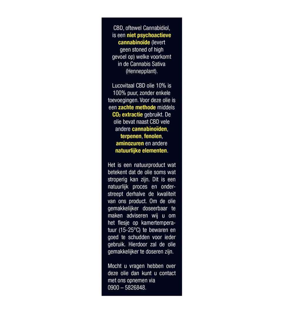 Lucovitaal CBD Olie 10% (30 ml) - image 4