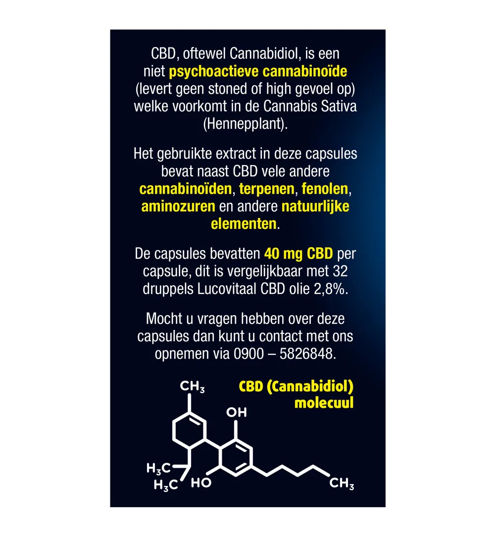 Lucovitaal CBD 40Mg (30 capsules) - image 5