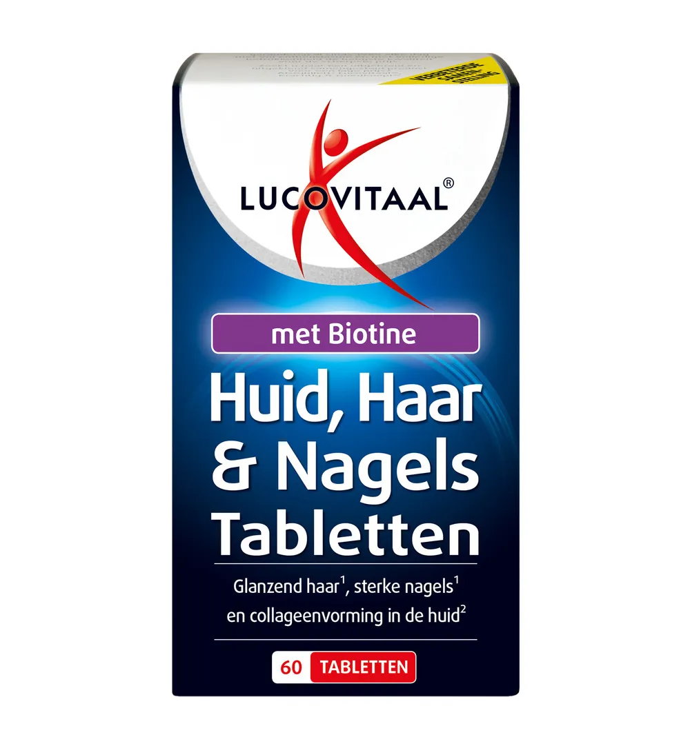 Lucovitaal Huid, Haar & Nagels Met Biotine (60 tabletten)