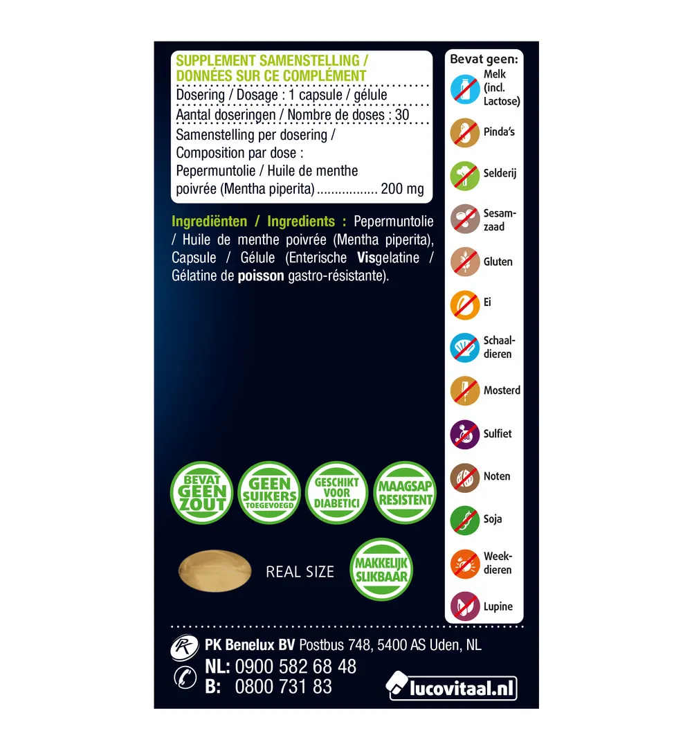 Lucovitaal Pepermuntolie (30 capsules) - image 2