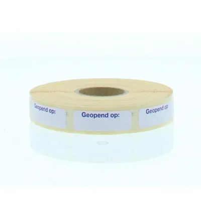 Spruyt Hillen Sticker Geopend Op (1000 stuks)