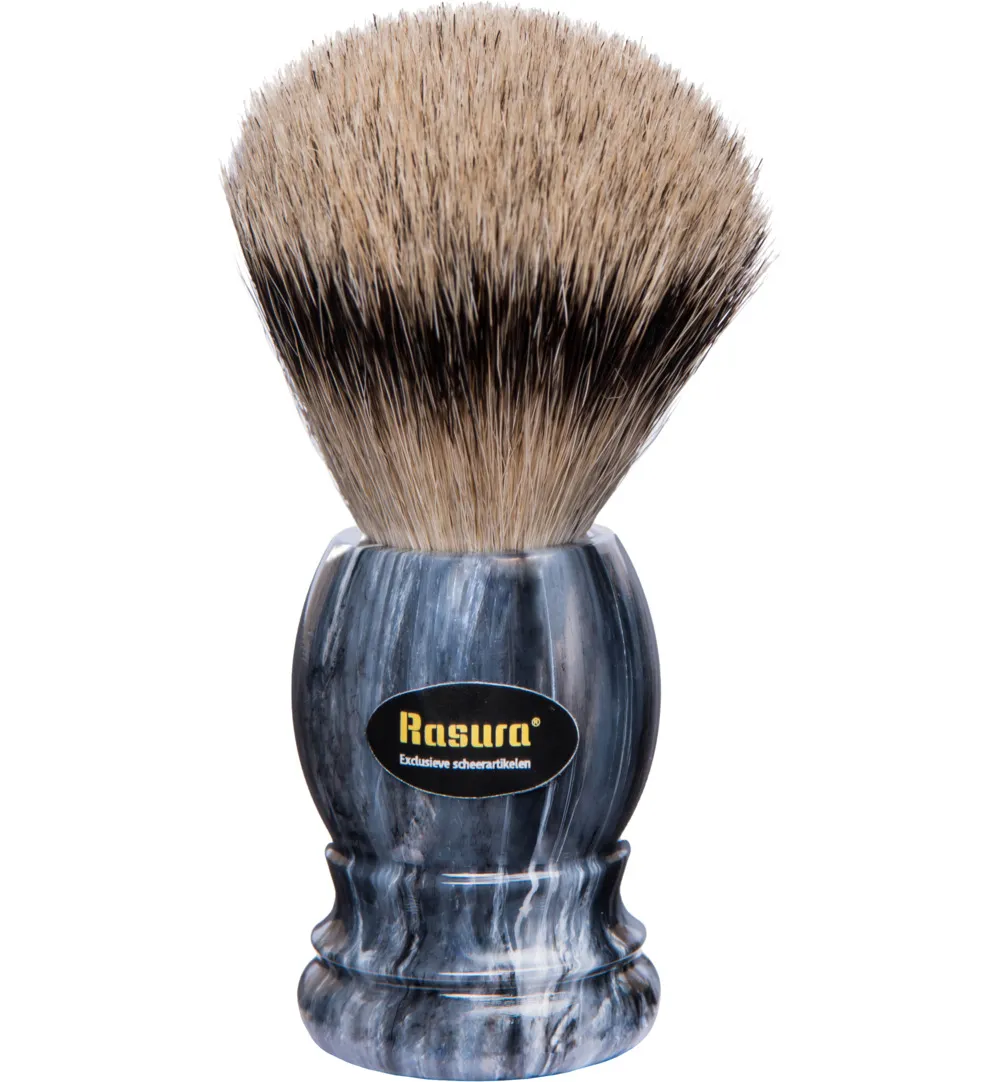 Rasura Scheerkwast silverspits marmer/grijs (1 stuk) - image 2