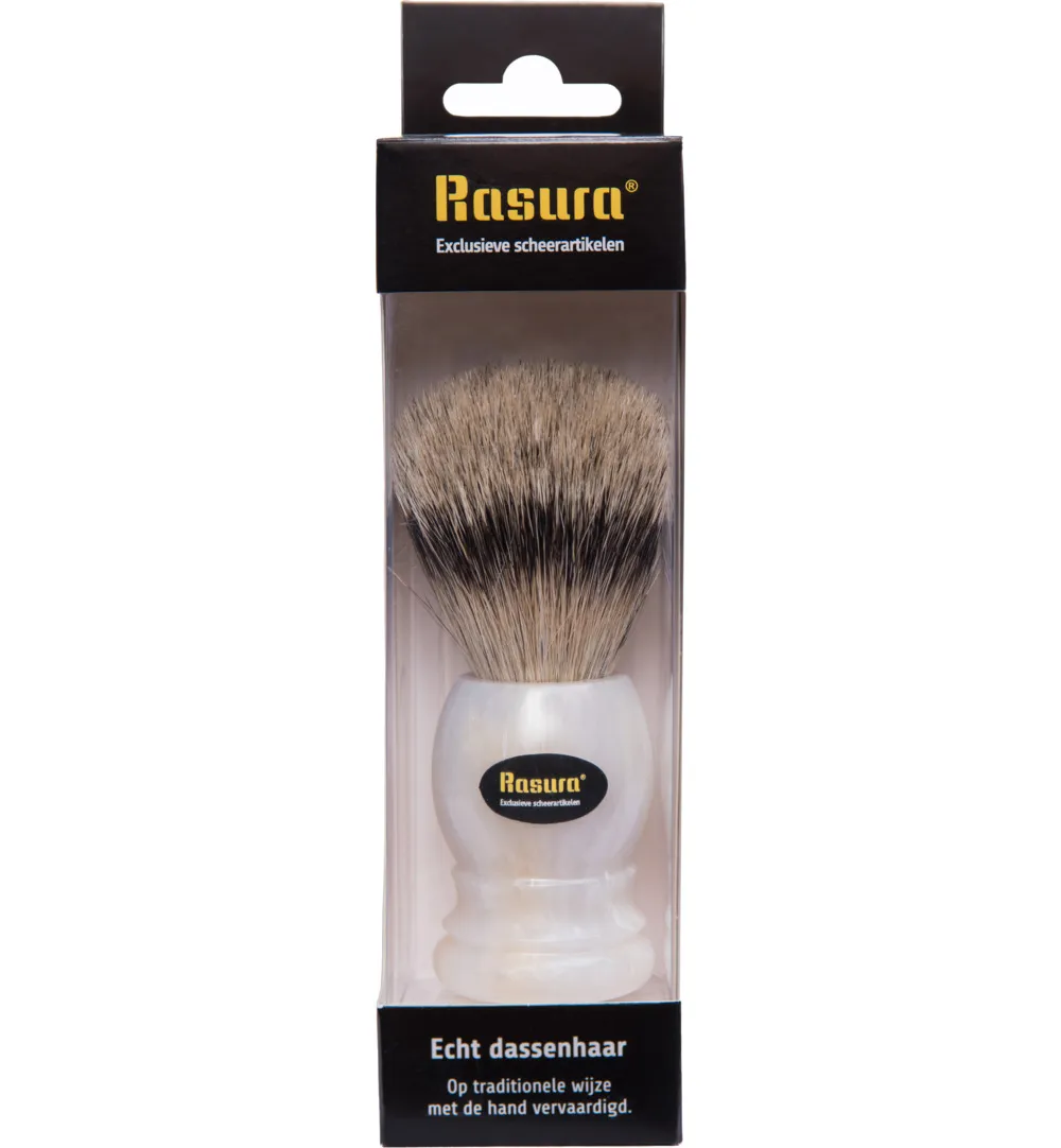 Rasura Scheerkwast silverspits wit (1 stuk)