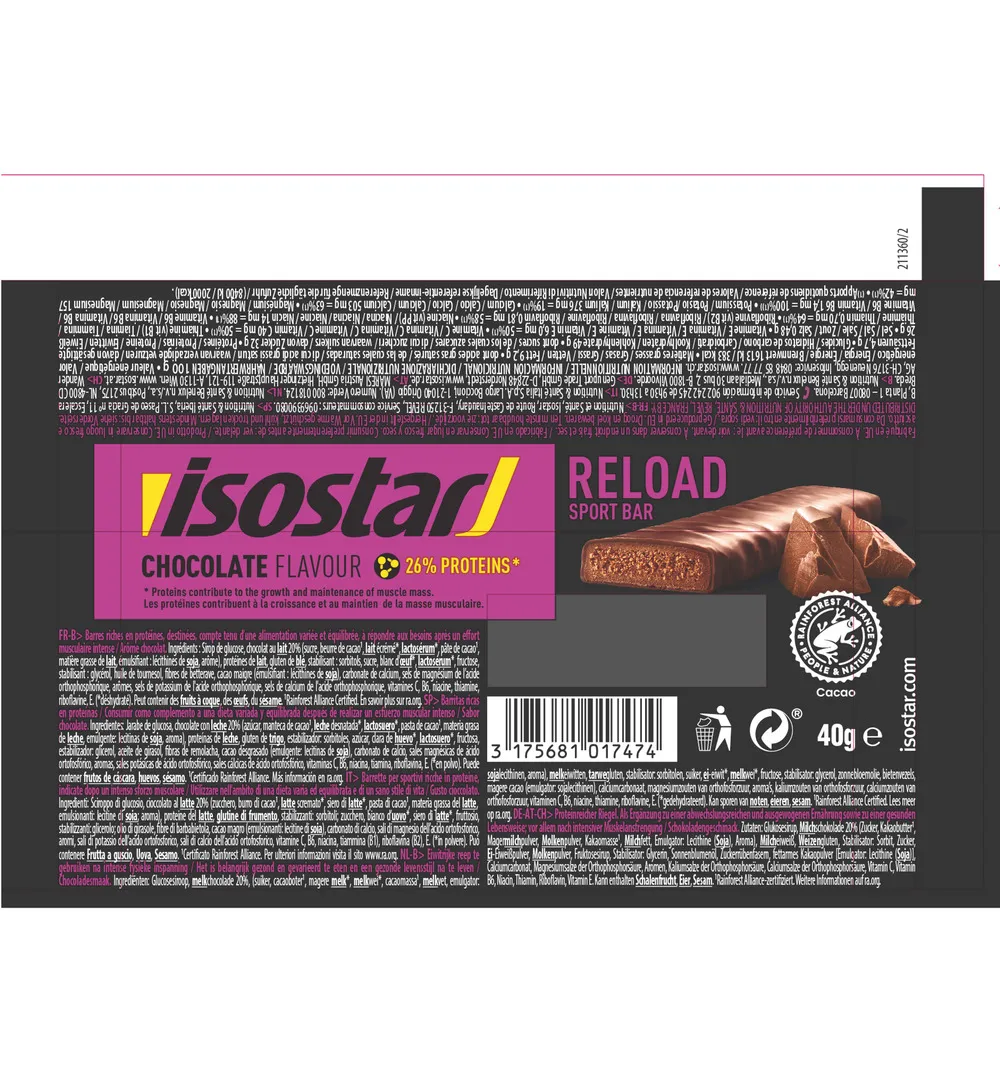 Isostar Reload Sport Bar (40 gr)