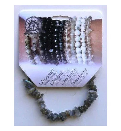 Steengoed Splitarmband Labradoriet (1 stuk)