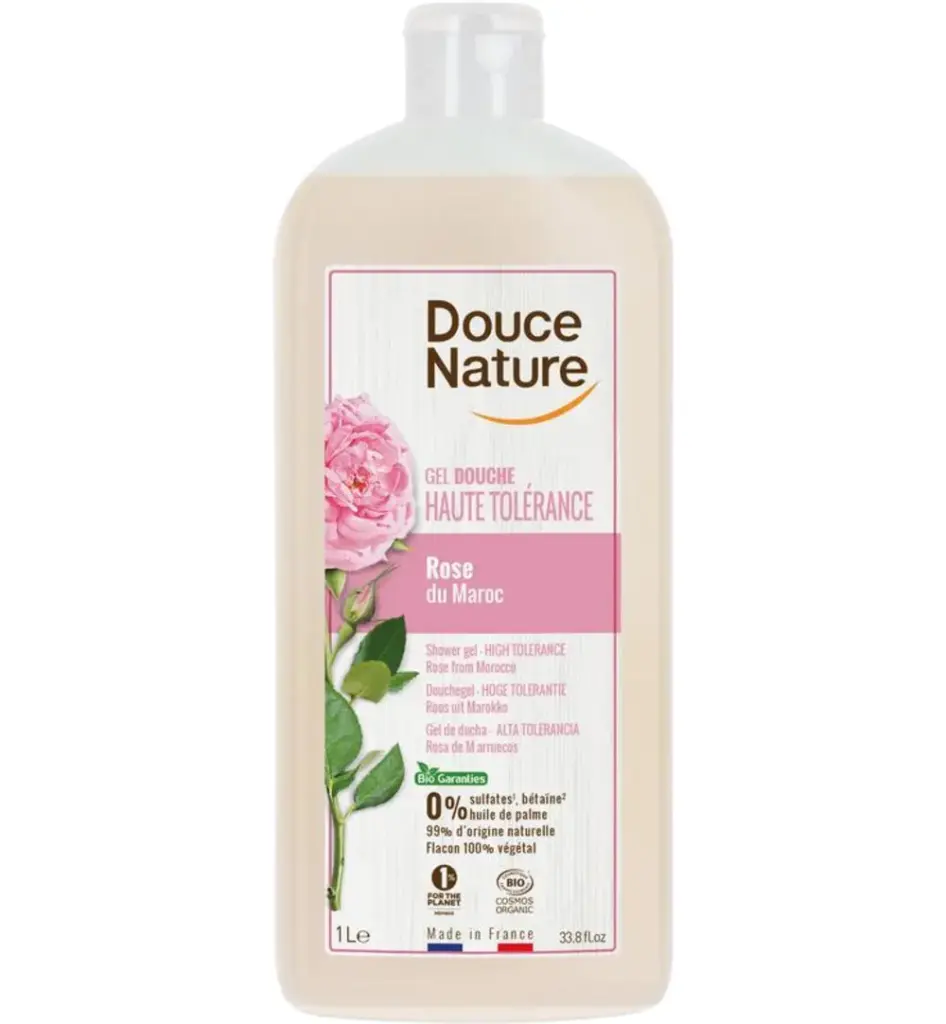 Douce Nature Douchegel hoge tolerantie roos uit Marokko bio (1000 ml)