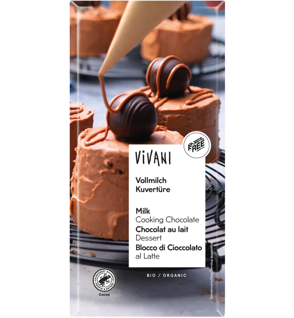Vivani Couverture Smeltchocolade Melk Bio (200 gr)