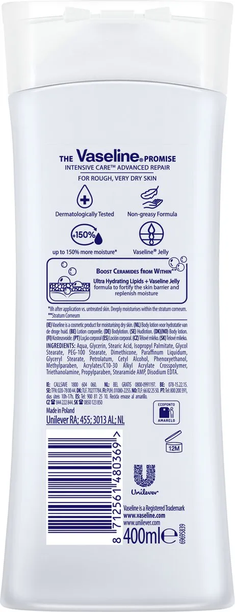 Vaseline Bodylotion advanced repair (400 ml)