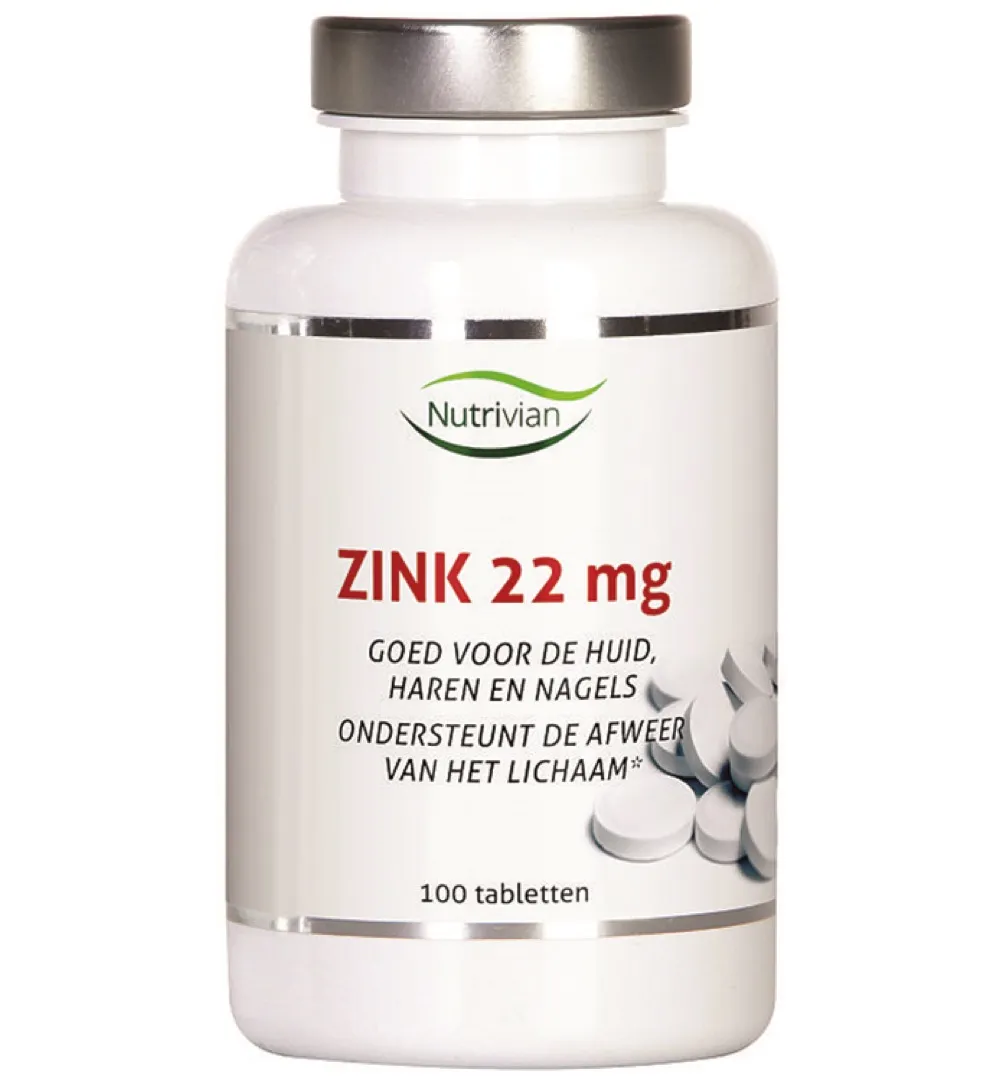 Nutrivian Zink methionine 22mg (100 tabletten)
