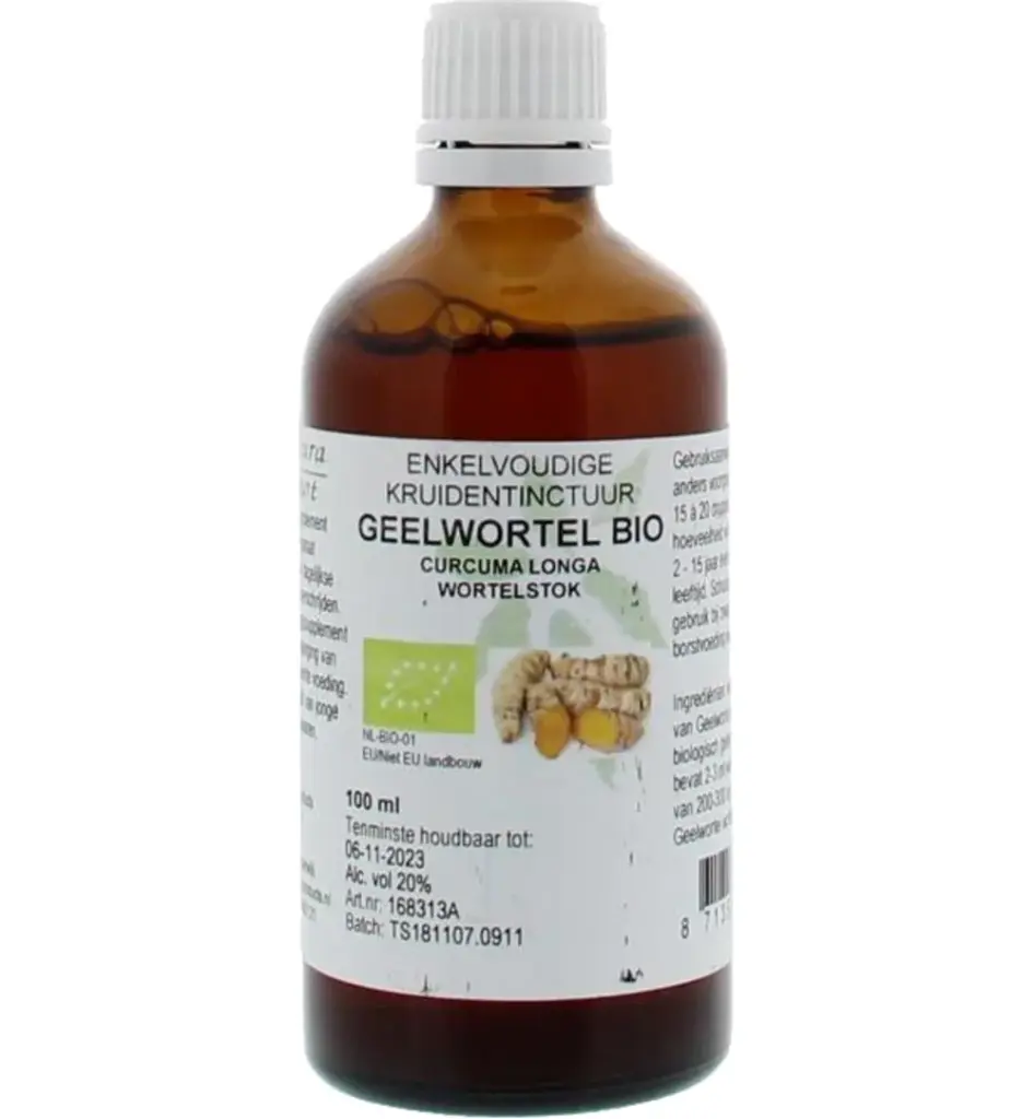 De Cruydhof Curcuma longa / geelwortel tinctuur bio (100 ml)