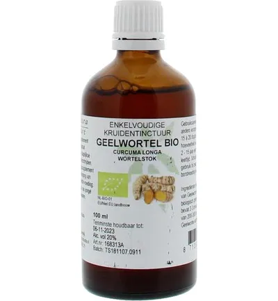De Cruydhof Curcuma longa / geelwortel tinctuur bio (100 ml)
