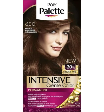 Poly Palette Haarverf - 650 Kastanje Middenbruin (1 set)
