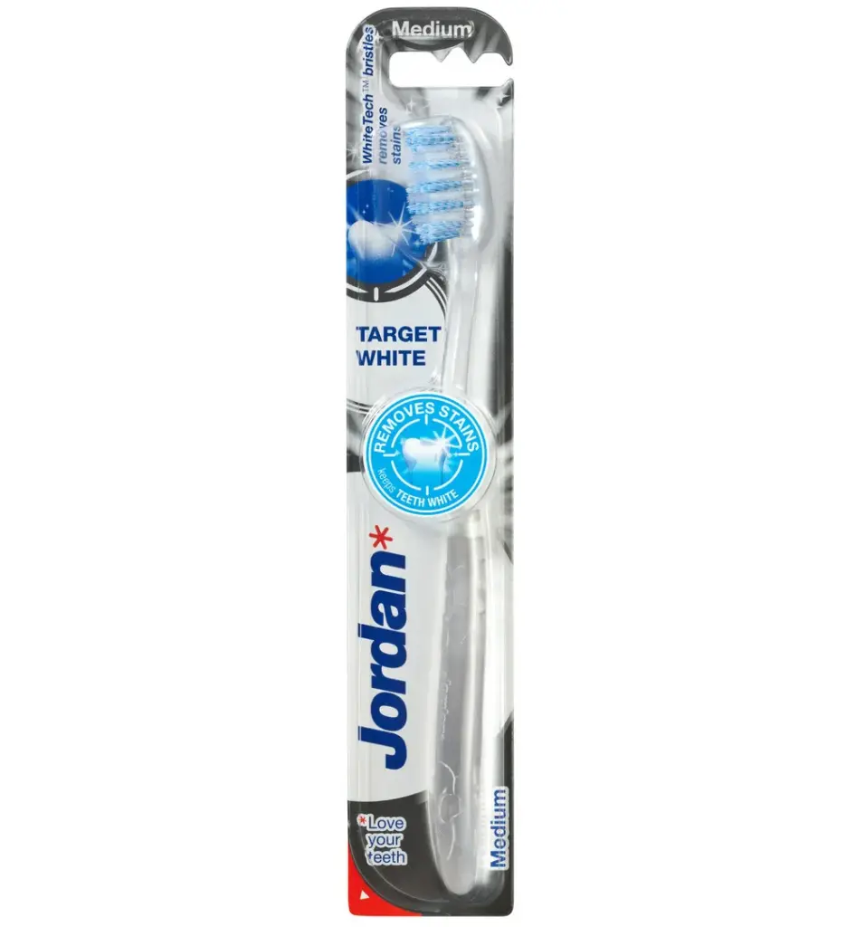 Jordan Tandenborstel Target White Medium (1 stuk)