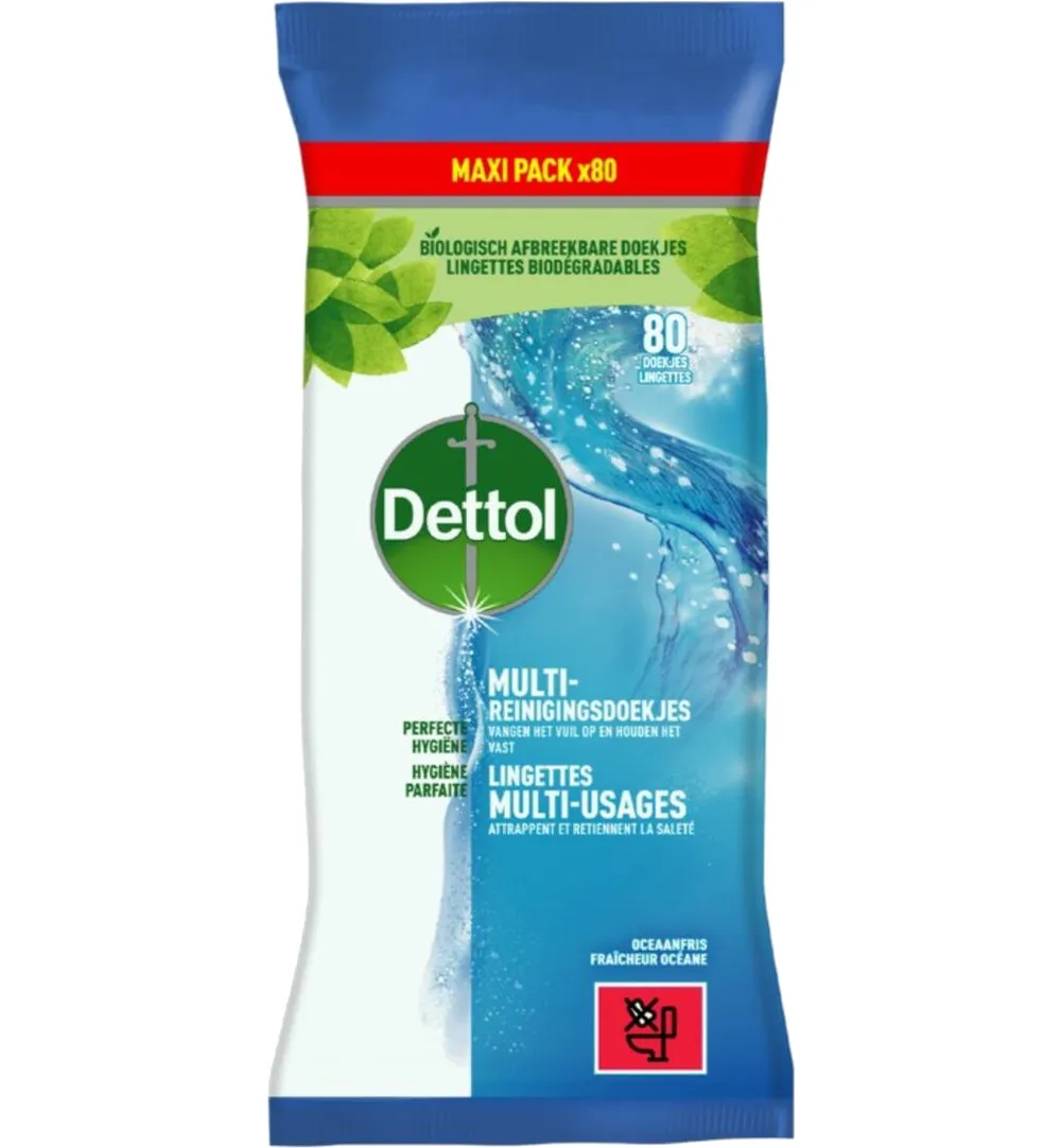 Dettol Hygienische schoonmaakdoekjes (80 stuks)