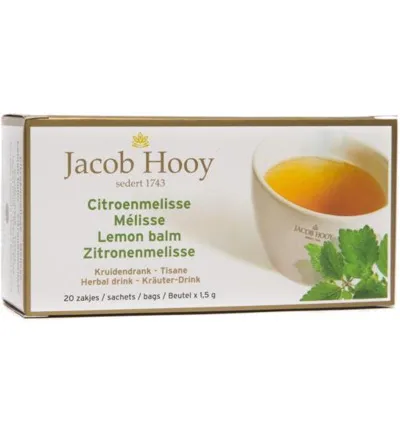Jacob Hooy Citroenmelisse Theezakjes Gold (20 stuks)
