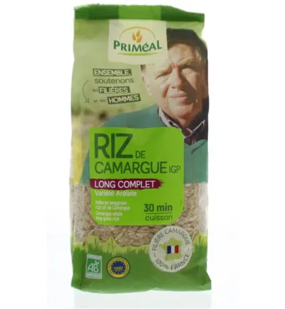 Priméal Volkoren Langgraan Rijst Camargue Bio (500 gr)