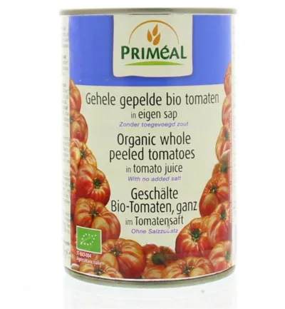 Priméal Gepelde Tomaten Zonder Zout Bio (400 gr)