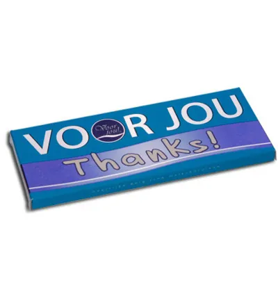 Voor Jou! Wensreep Melkchocolade Voor Jou! Thanks (70 gr)