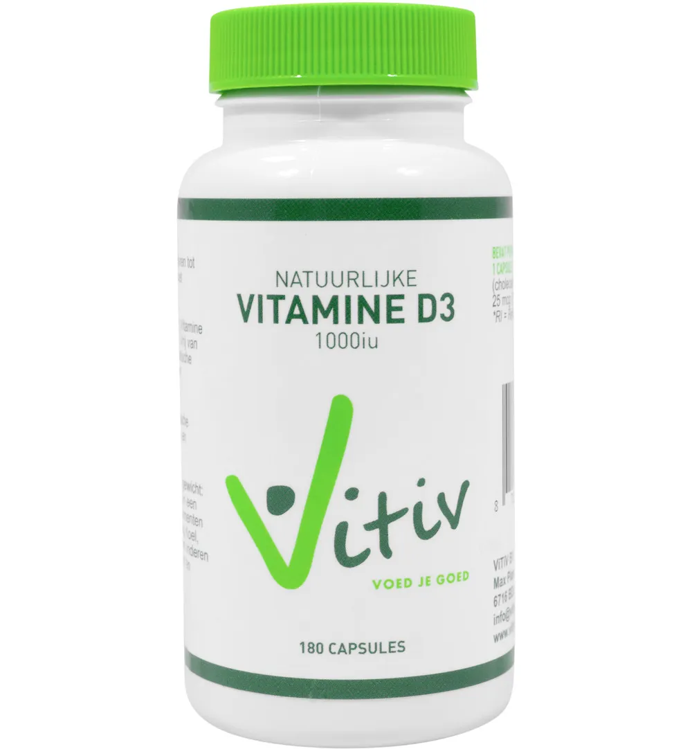 Vitiv Vitamine D3 1000Iu (180 capsules)