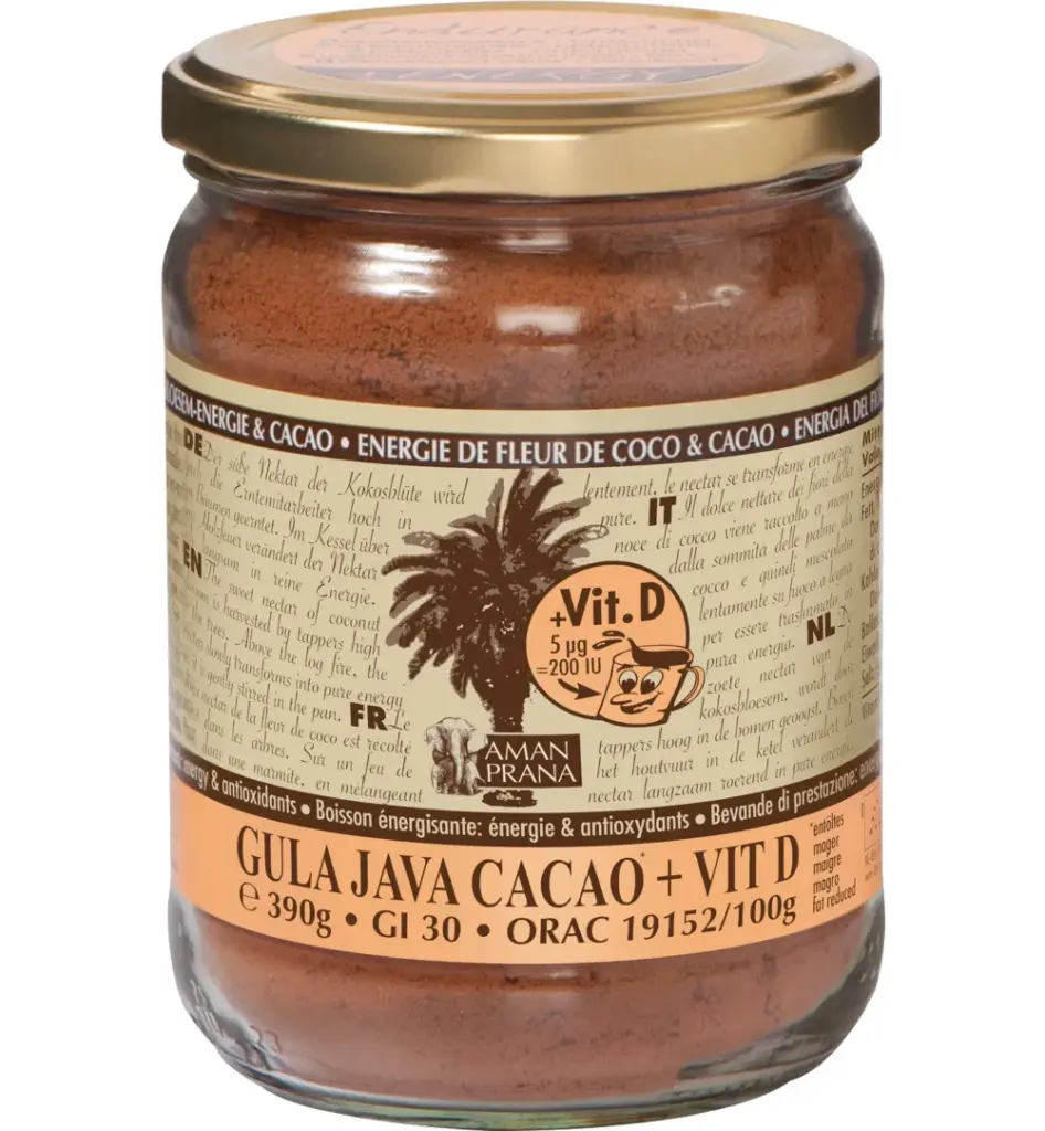 Amanprana Gula Java Cacao + Vitamine D Bio (390 gr)