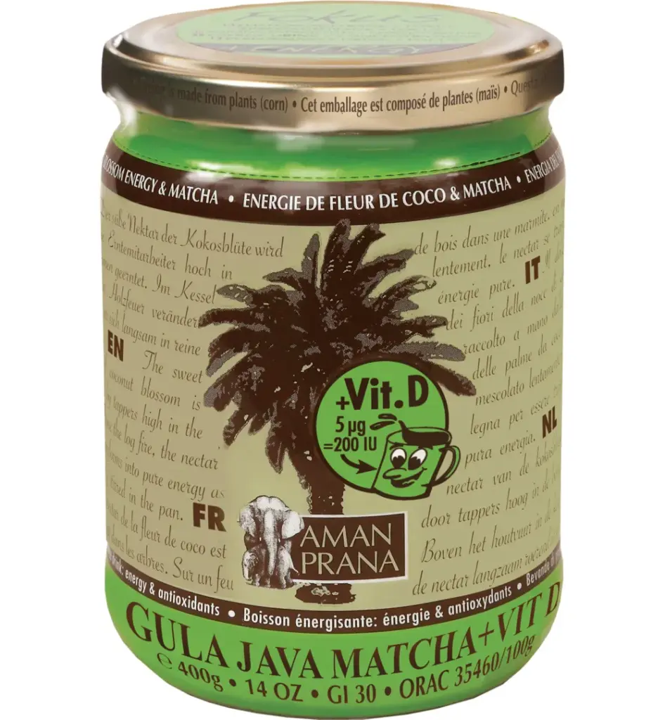 Amanprana Gula Java Matcha + Vitamine D Bio (400 gr)