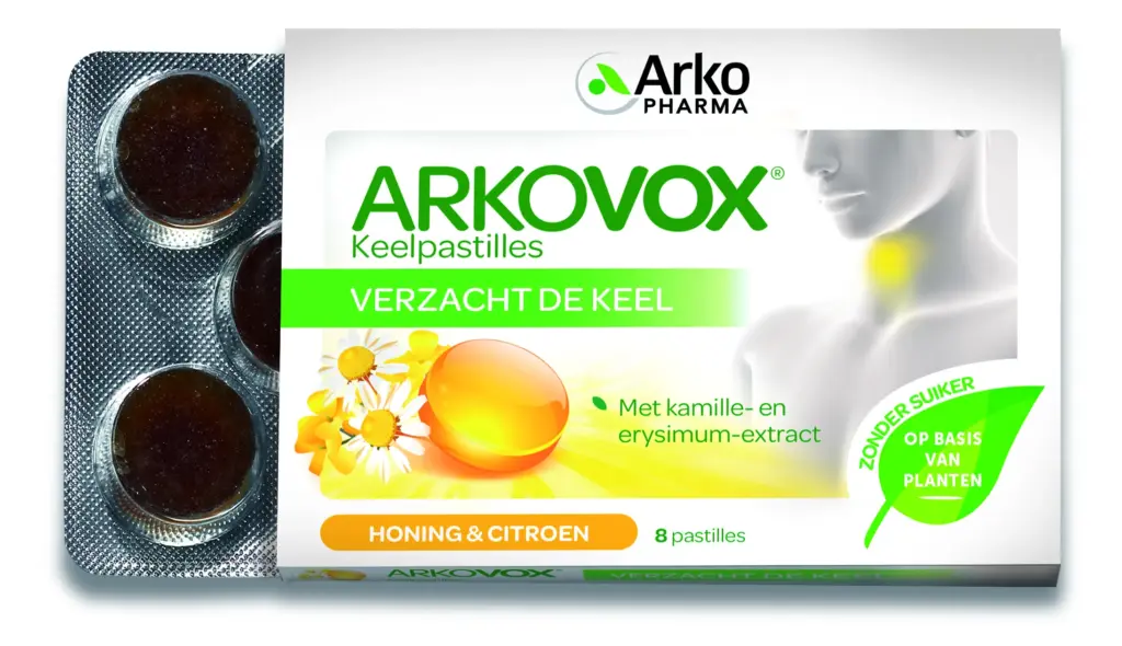 Arkopharma Arkovox Keelpastilles Honing Citroen (8 tabletten)