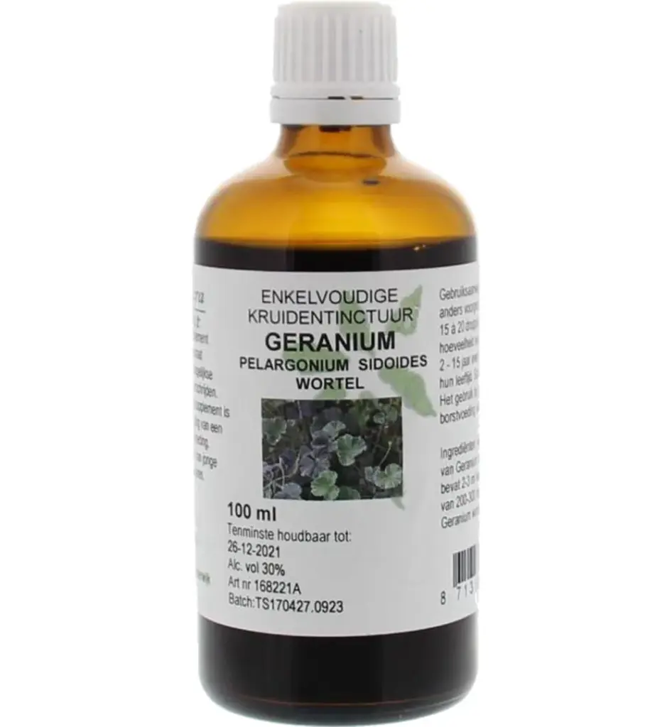 De Cruydhof Pelargonium / geraniumwortel tinctuur (100 ml)