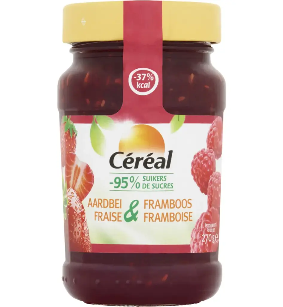 Céréal Fruit aardbei framboos suikervrij (270 gr)