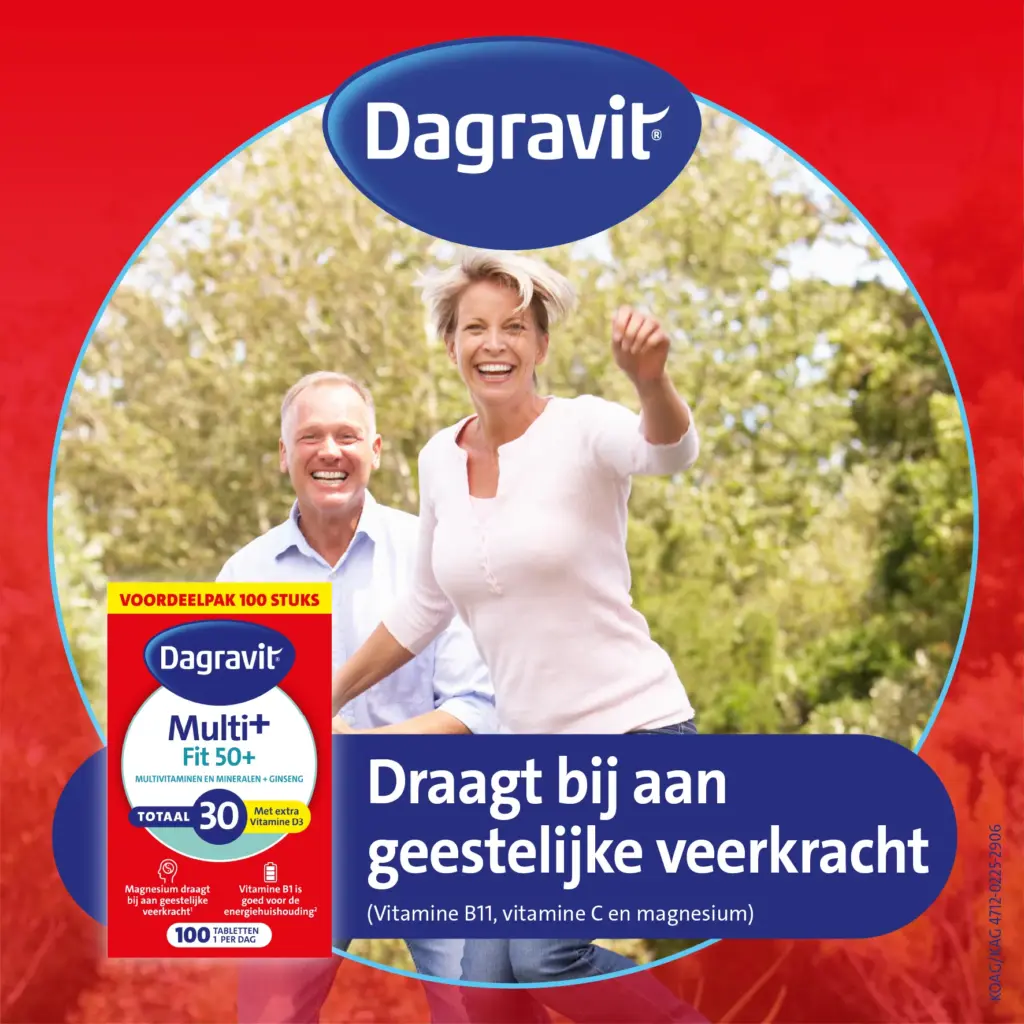 Dagravit Totaal 30 Vitaal 50+ Multivitaminen (100 tabletten)