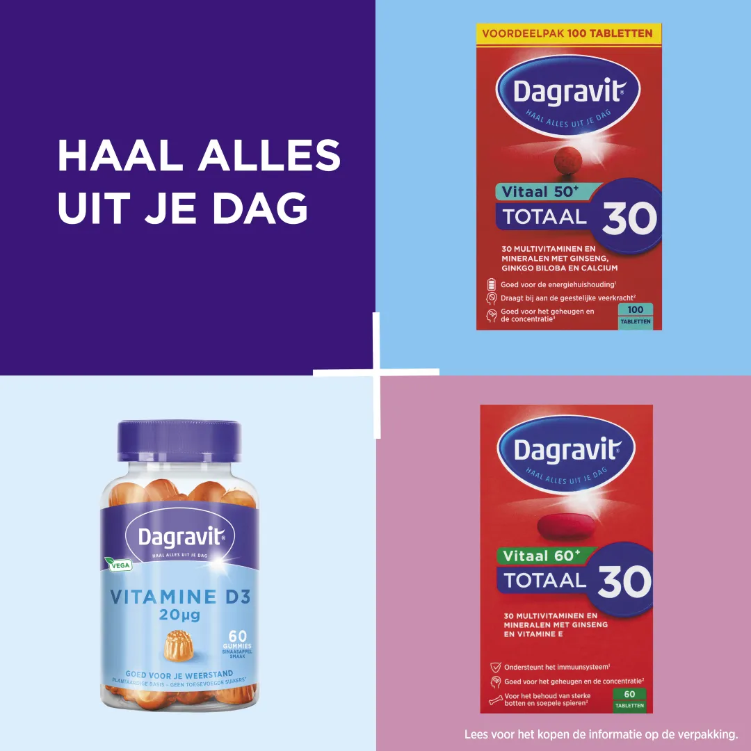 Dagravit Totaal 30 Vitaal 50+ Multivitaminen (100 tabletten) - image 6