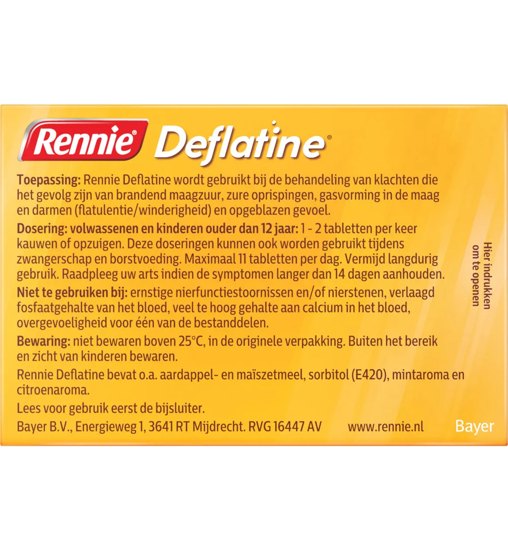 Rennie Deflatine (36 tabletten)