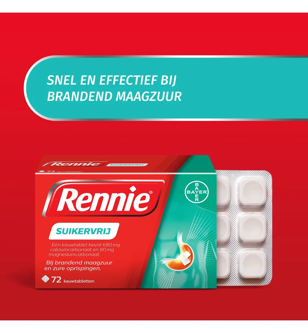 Rennie Suikervrij (72 tabletten) - image 3