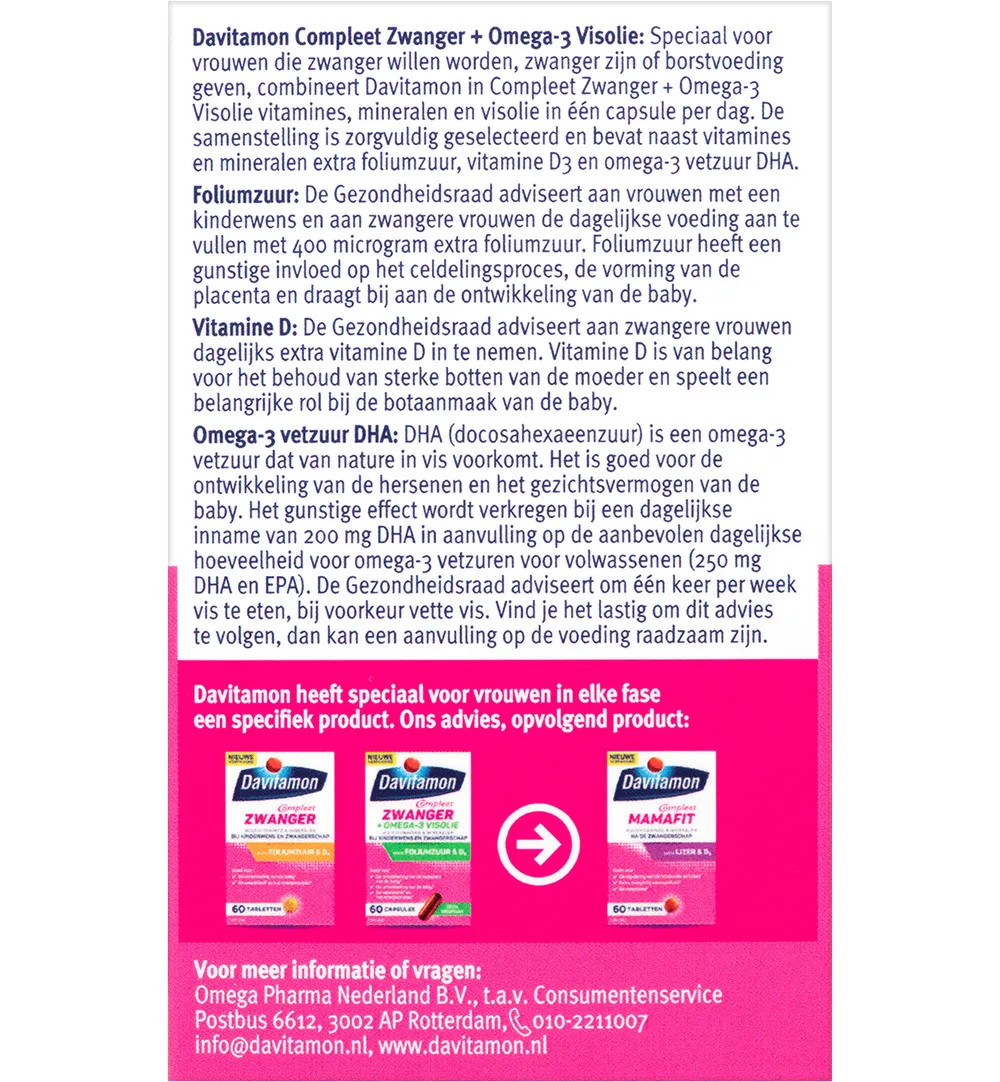 Davitamon Compleet Zwanger Plus Visolie (60 capsules) - image 2