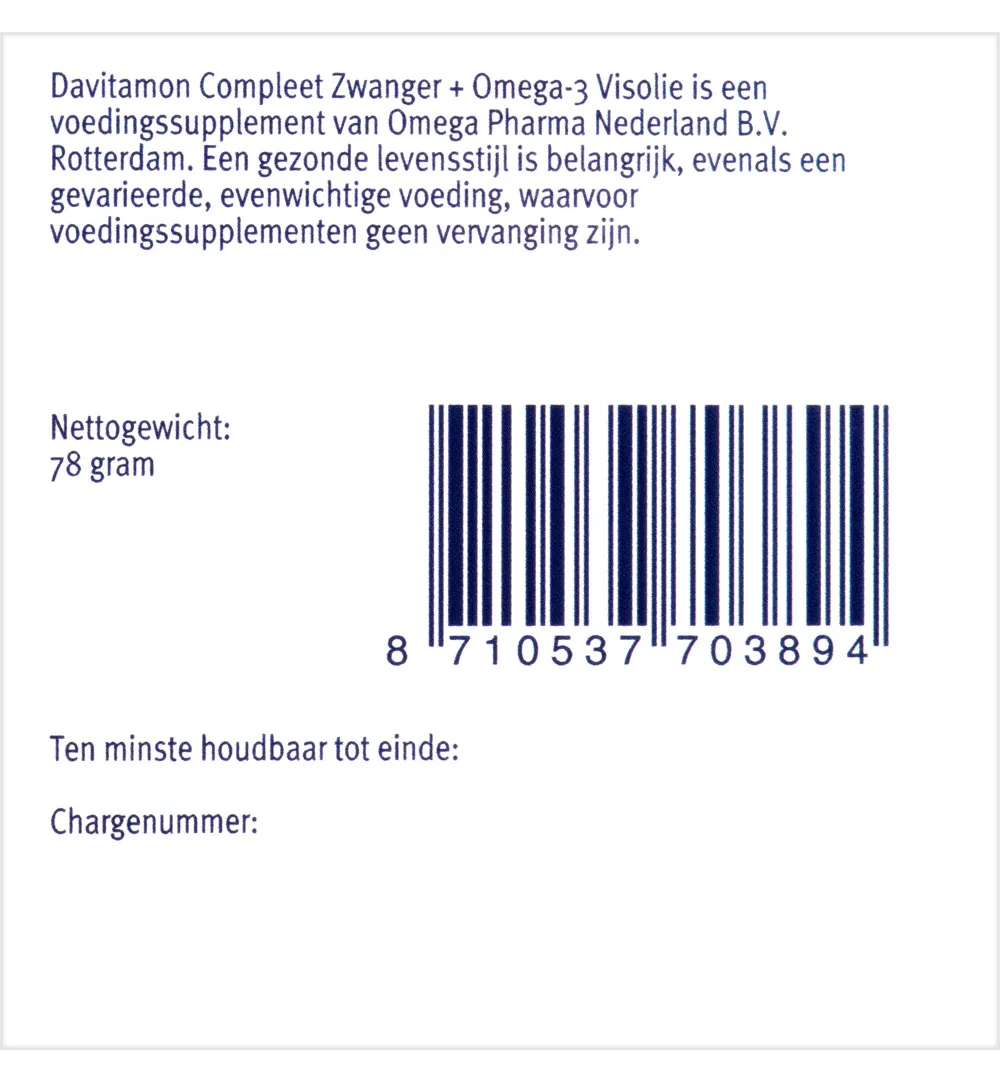 Davitamon Compleet Zwanger Plus Visolie (60 capsules) - image 4