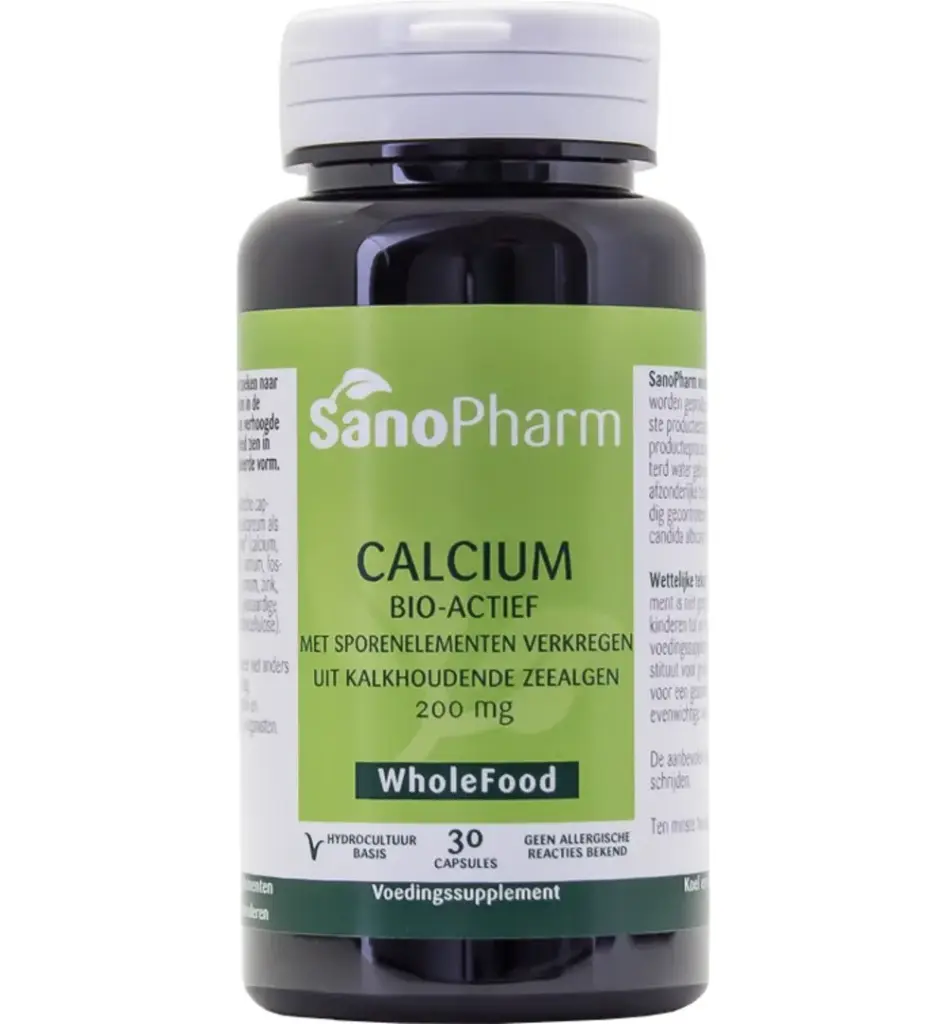 Sanopharm Calcium 200 mg wholefood (30 capsules)