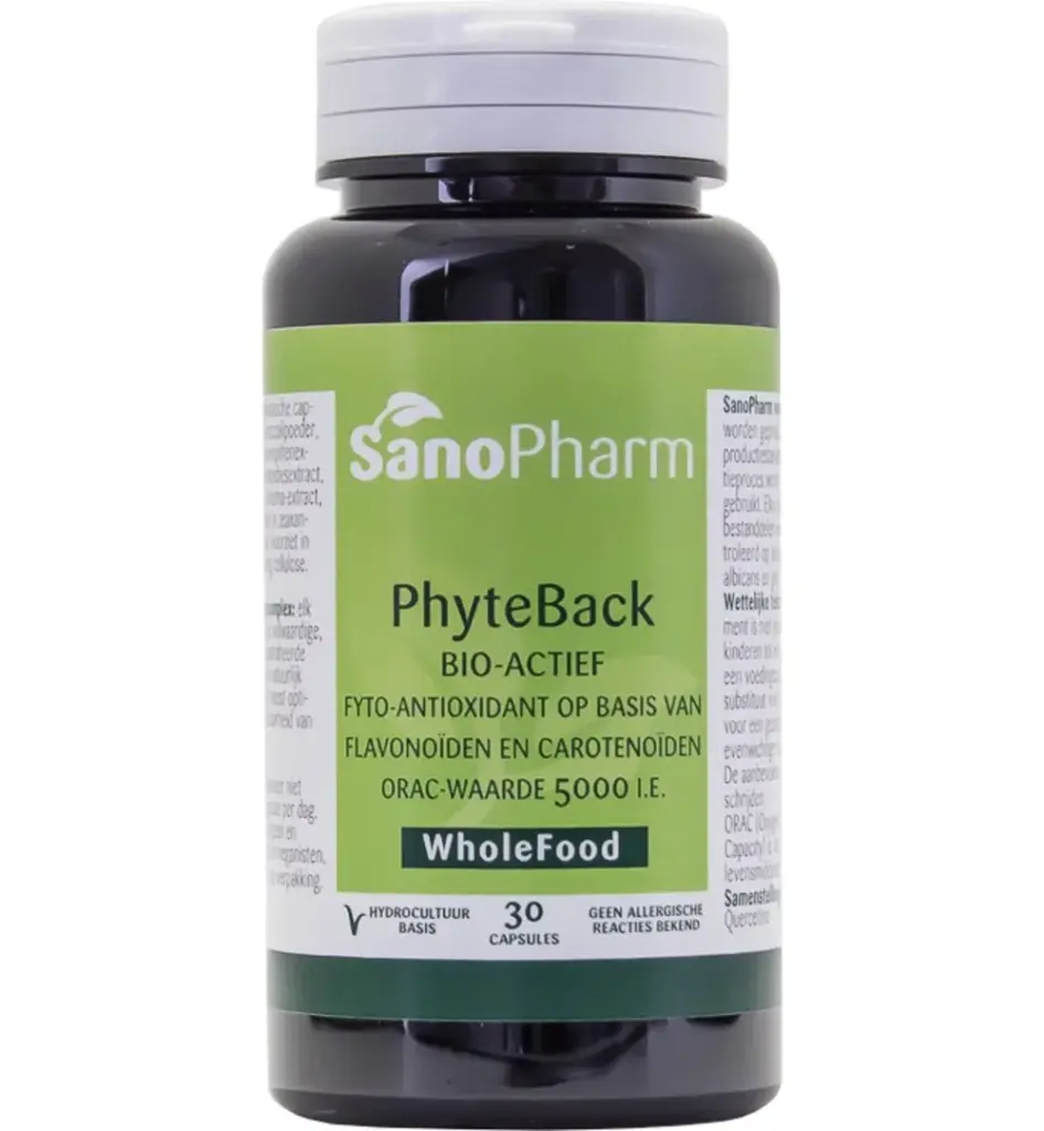 Sanopharm Phyte-Back Antioxidanten Wholefood (30 capsules)