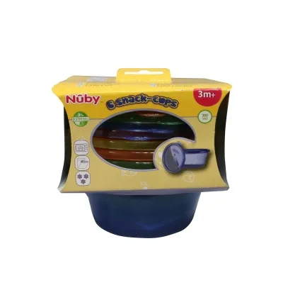 Nuby Snackkommetjes Met Deksel 300Ml (6 stuks)