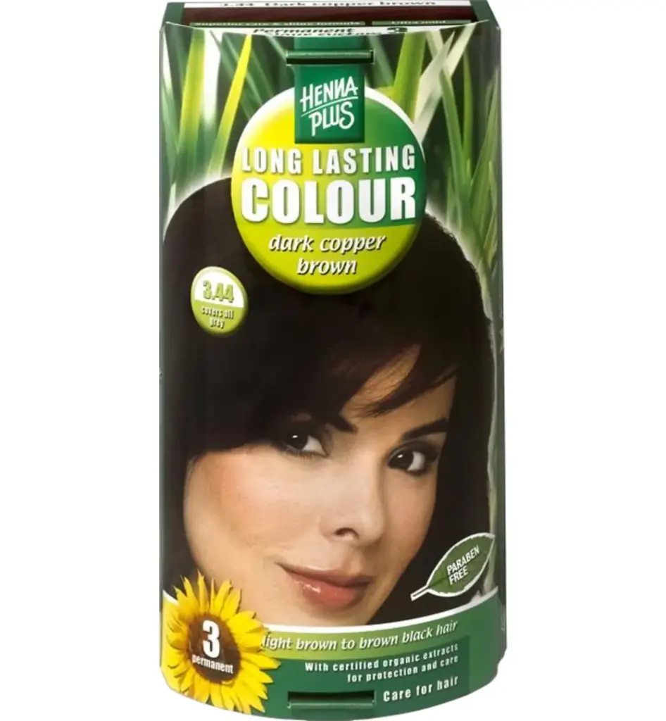 Hennaplus Long lasting colour 3.44 dark copper brown (100 ml)