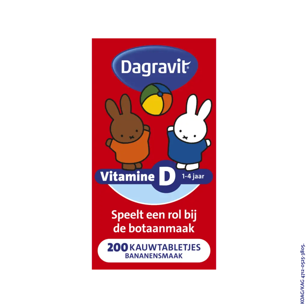 Dagravit Kids Vitamine D Kauwtabletjes (200 kauwtabletten)