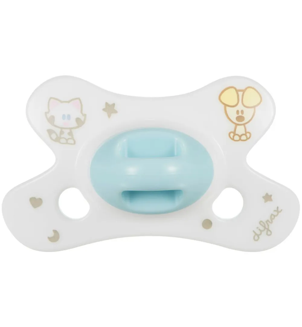 Difrax Fopspeen natural 0-6 maanden Woezel en Pip (1 stuk)