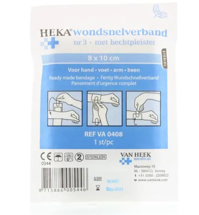 Heka Snelverband nr.3 8 cm x 10 cm steriel (1 stuk)